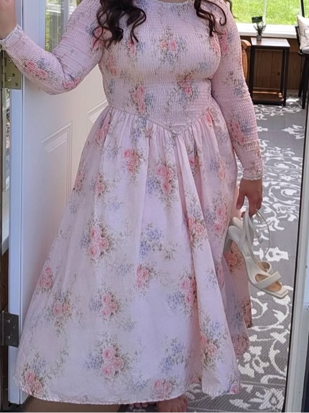 Dainty Jewells Pink Floral Midi Dress - Picture 8 of 9